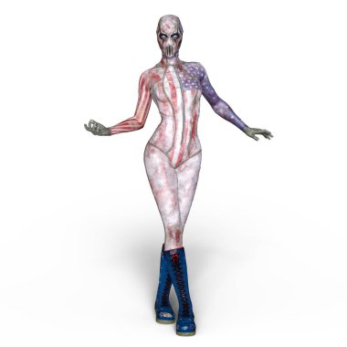 3d cg işleme süper bir kadın