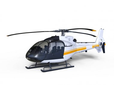 bir helikopter 3d cg render