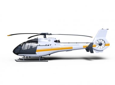 bir helikopter 3d cg render