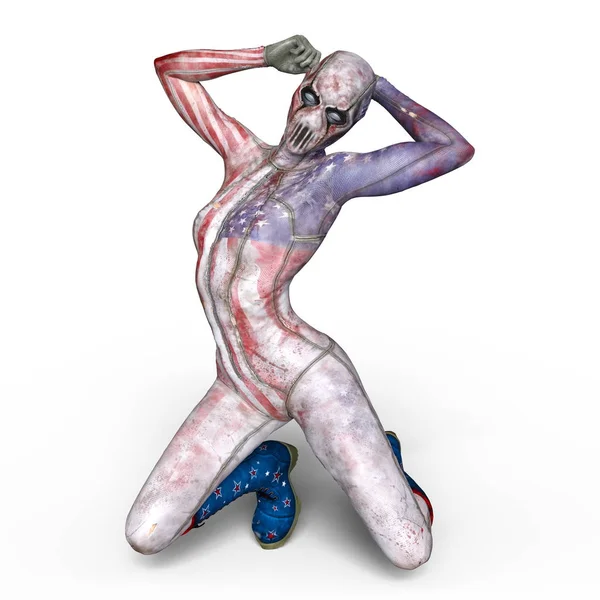 3d cg işleme süper bir kadın