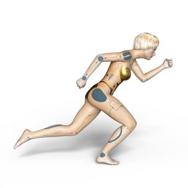 3d cg işleme bir kadın robot