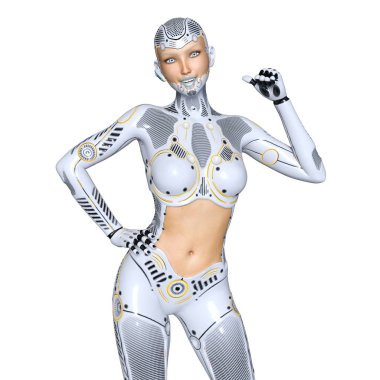 3d cg işleme süper bir kadın