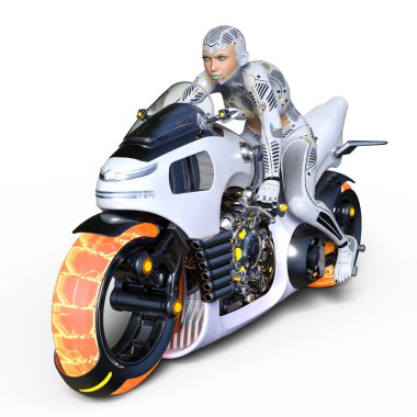 3d cg işleme bir süper kadın binici