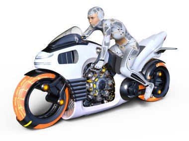 3d cg işleme bir süper kadın binici