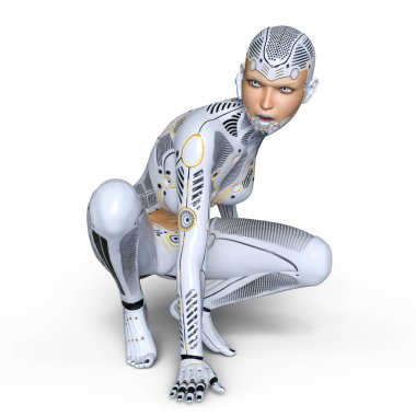 3d cg işleme süper bir kadın