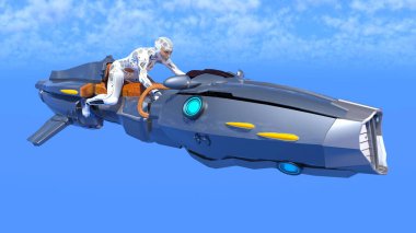 3d cg işleme süper bir kadın