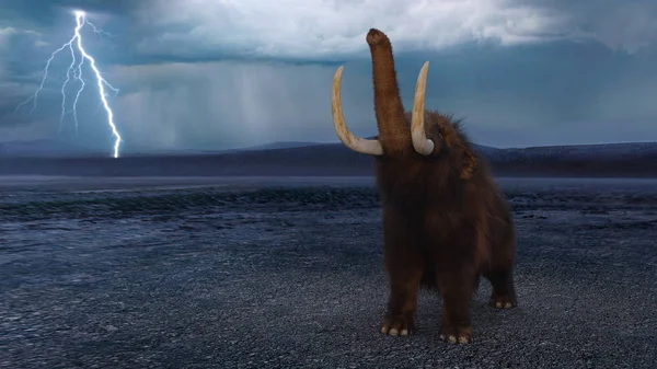 3D CG rendering of a mammoth — Stock Photo, Image