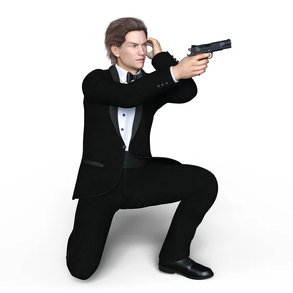 3D CG rendering of a tuxedo guy — Stock Photo, Image