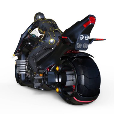 3d cg işleme bir süper kadın binici