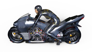 3d cg işleme bir süper kadın binici