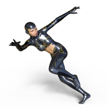 3d cg işleme süper bir kadın