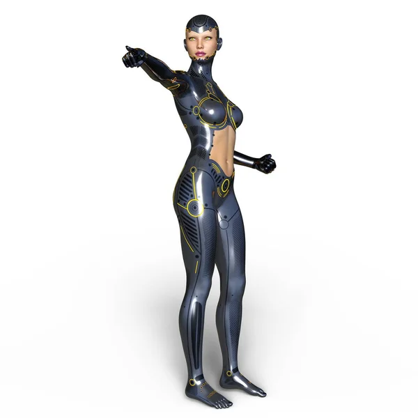 3D CG візуалізація супер жінки — стокове фото