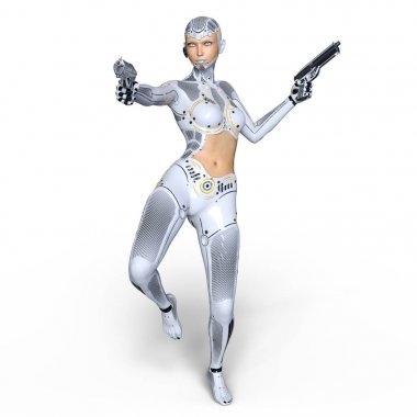 3d cg işleme süper bir kadın