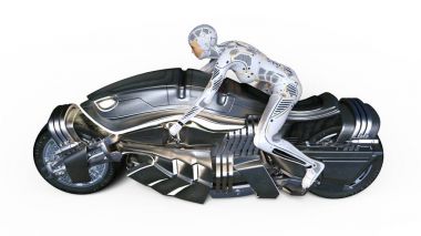 3d cg işleme bir süper kadın binici