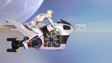 3d cg işleme bir süper kadın binici