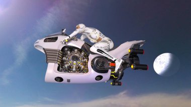 3d cg işleme bir süper kadın binici