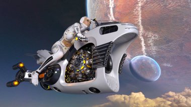 3d cg işleme bir süper kadın binici