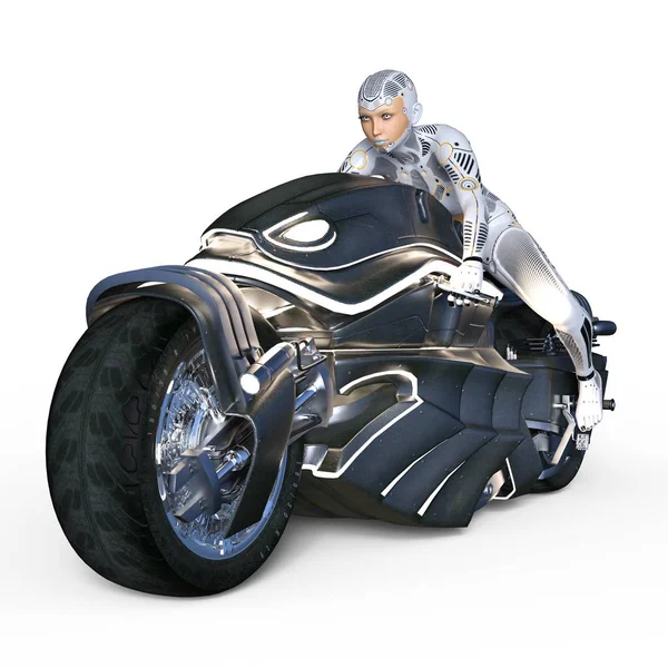 3d cg işleme bir süper kadın binici