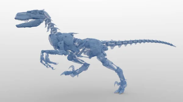3D CG renderização de um dinossauro robô — Fotografia de Stock