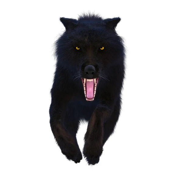늑대의 3d cg 렌더링 — 스톡 사진
