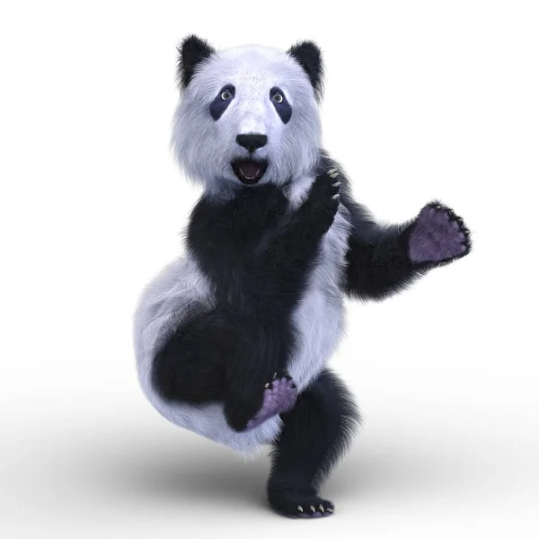 3D vykreslování cg Panda — Stock fotografie