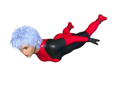 3d cg işleme süper bir kadın