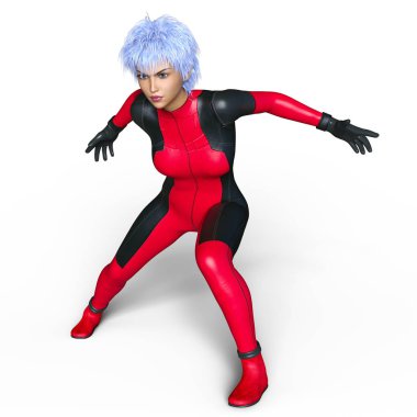 3d cg işleme süper bir kadın