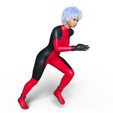 3d cg işleme süper bir kadın