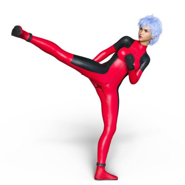 3d cg işleme süper bir kadın