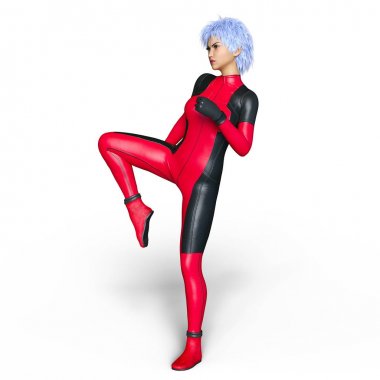 3d cg işleme süper bir kadın