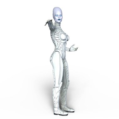 bir kadın yabancı 3d cg işleme