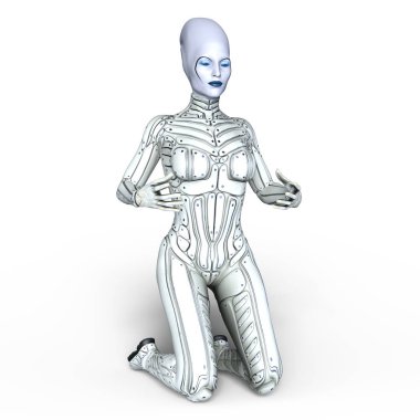 bir kadın yabancı 3d cg işleme