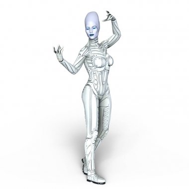 bir kadın yabancı 3d cg işleme