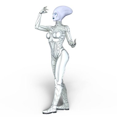 bir kadın yabancı 3d cg işleme