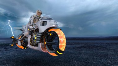 3d cg işleme bir süper kadın binici