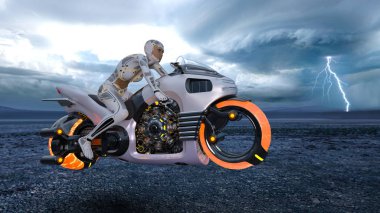 3d cg işleme bir süper kadın binici