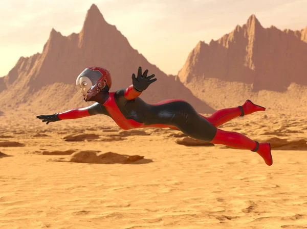 3d cg işleme süper bir kadın