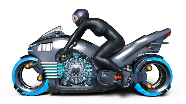 3d cg işleme bir süper kadın binici