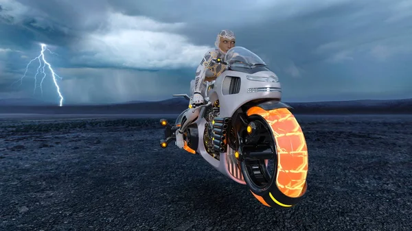 3d cg işleme bir süper kadın binici