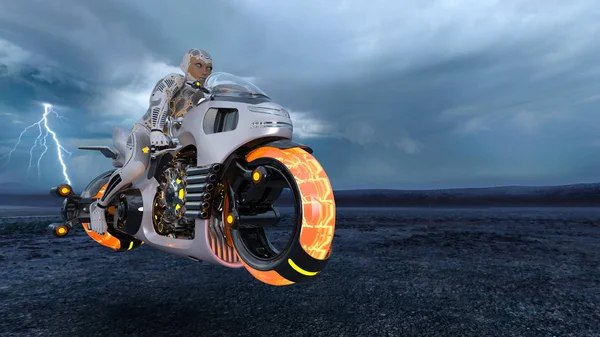 3d cg işleme bir süper kadın binici