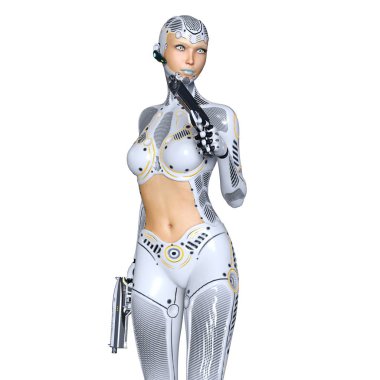 3d cg işleme süper bir kadın