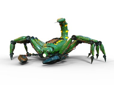 bir Akrep robot 3d cg işleme