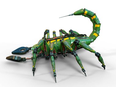 bir Akrep robot 3d cg işleme