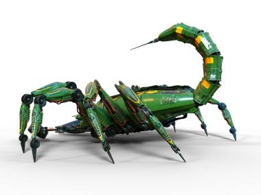 bir Akrep robot 3d cg işleme