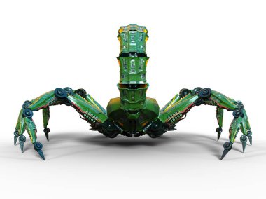bir Akrep robot 3d cg işleme