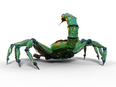 bir Akrep robot 3d cg işleme