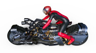 3d cg işleme bir süper kadın binici