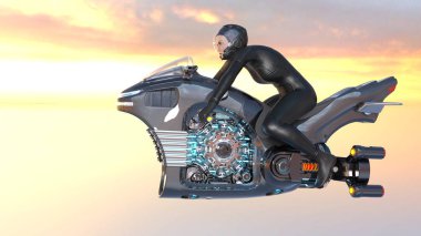 3d cg işleme bir süper kadın binici