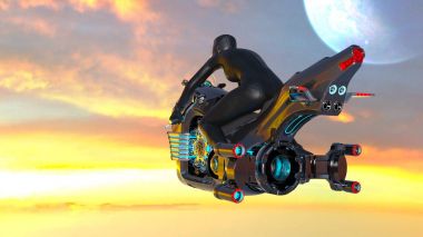 3d cg işleme bir süper kadın binici