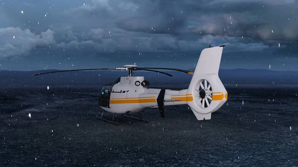 bir helikopter 3d cg render